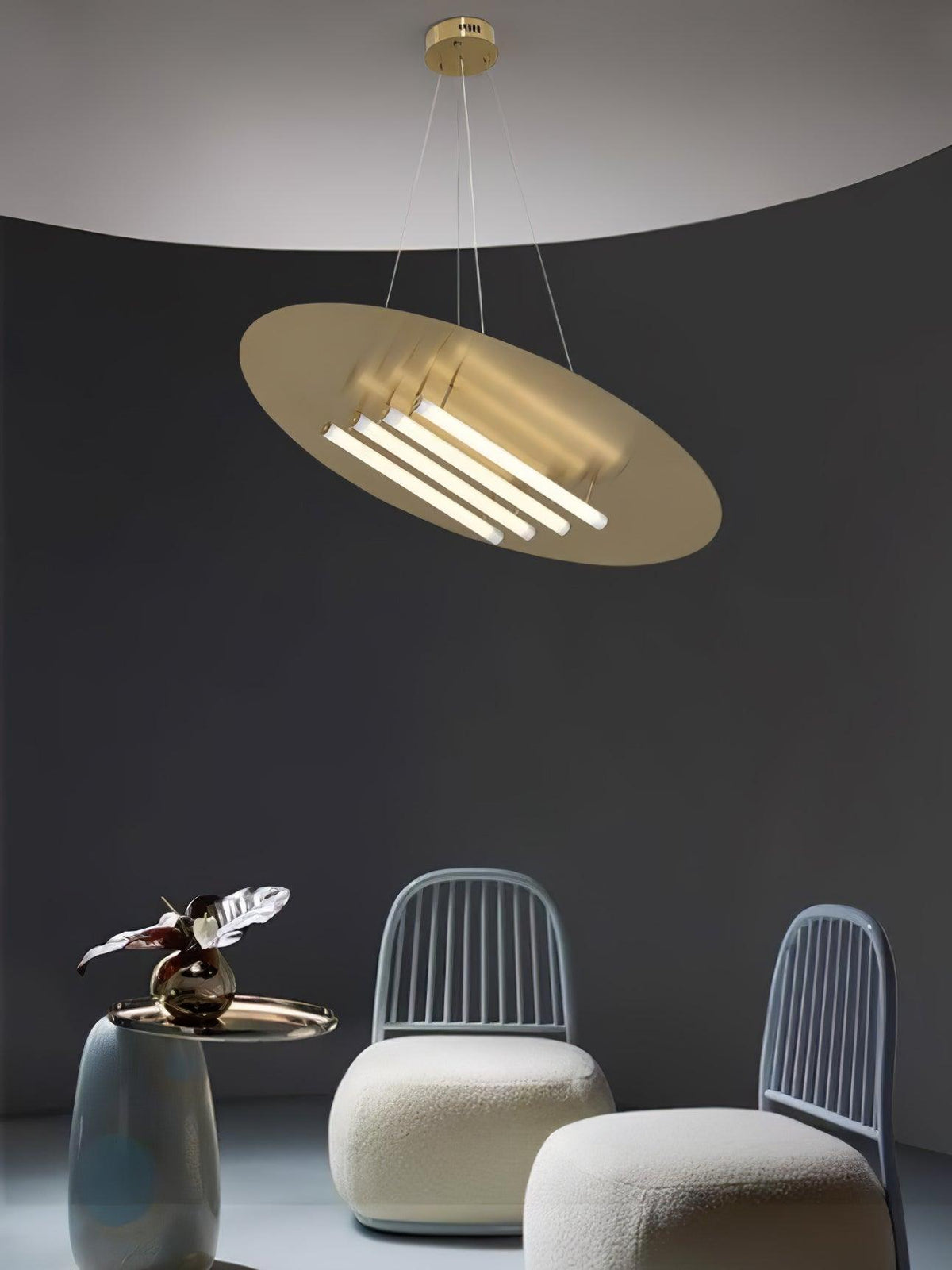 Aurelia Disc LED Pendant Light in Gold for Modern Interiors