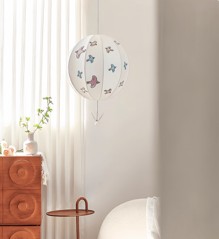 Artisan Bird Silhouette Balloon Pendant Light for Modern Interiors
