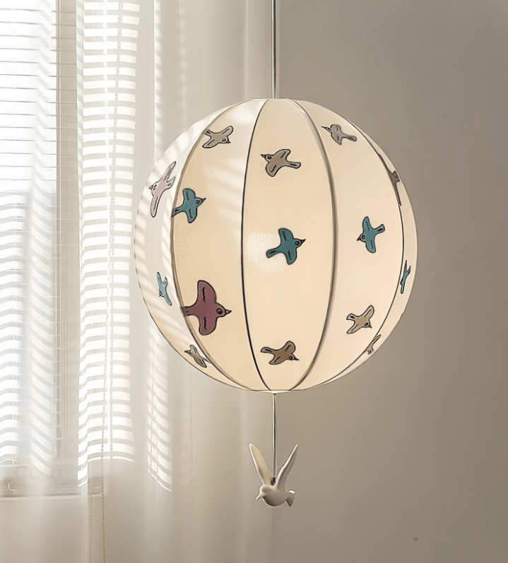 Artisan Bird Silhouette Balloon Pendant Light for Modern Interiors