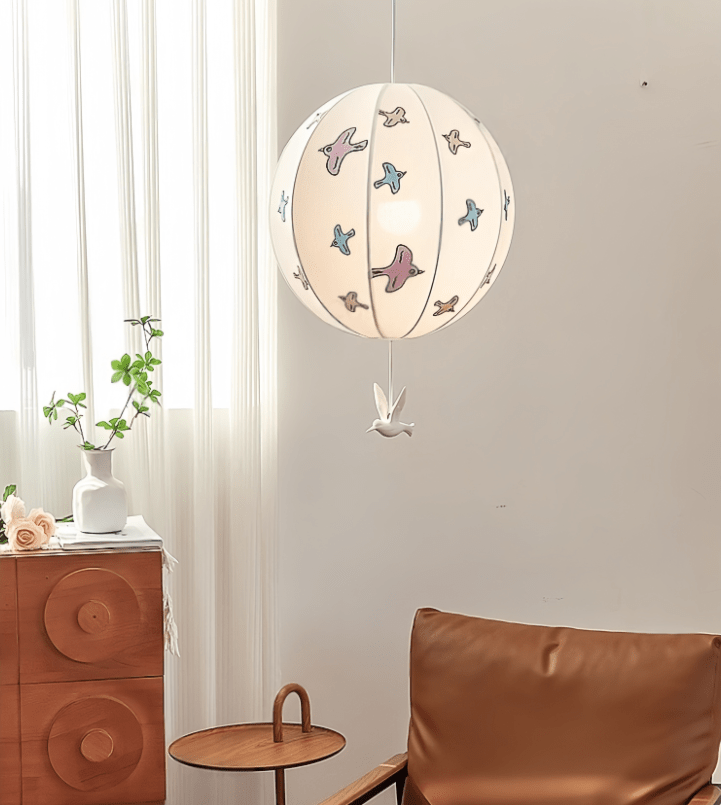 Artisan Bird Silhouette Balloon Pendant Light for Modern Interiors