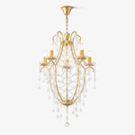 Birdcage Crystal Chandelier with Vintage Gold Finish