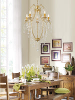 Birdcage Crystal Chandelier with Vintage Gold Finish
