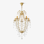 Birdcage Crystal Chandelier with Vintage Gold Finish