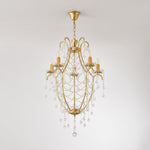 Birdcage Crystal Chandelier with Vintage Gold Finish