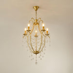 Birdcage Crystal Chandelier with Vintage Gold Finish