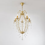 Birdcage Crystal Chandelier with Vintage Gold Finish
