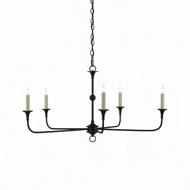 Elara Candle Chandelier – Modern Brass Candelabra Chandelier for Dining Room