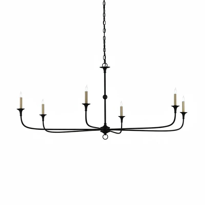 Elara Candle Chandelier – Modern Brass Candelabra Chandelier for Dining Room