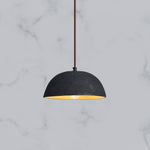 Black Arch Ceramic Pendant Light – Handcrafted Wabi-Sabi Illumination