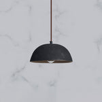 Black Arch Ceramic Pendant Light – Handcrafted Wabi-Sabi Illumination