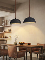 Black Arch Ceramic Pendant Light – Handcrafted Wabi-Sabi Illumination