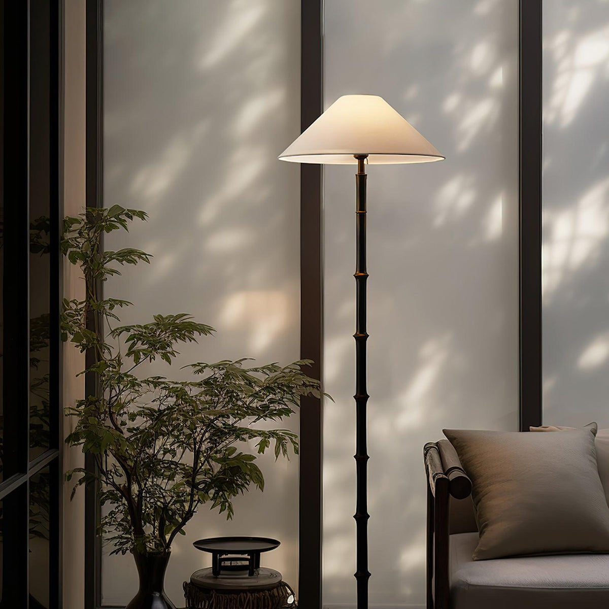 black-bamboo-floor-lamp