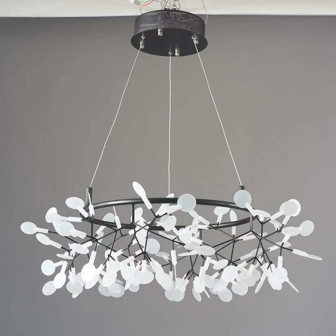 Big O Firefly LED Chandelier — Modern Black Designer Pendant Light