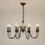Noir Candelabra Chandelier — Modern Matte Black Glass Chandelier for Dining Room and Living Room