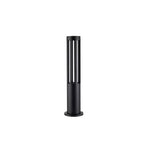 Black Cylindrical Garden Outdoor Light With Solar Panel