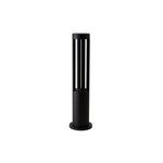Black Cylindrical Garden Outdoor Light With Solar Panel