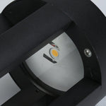 Black Cylindrical Garden Outdoor Light With Solar Panel