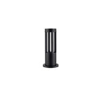 Black Cylindrical Garden Outdoor Light With Solar Panel