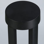 Black Cylindrical Garden Outdoor Light With Solar Panel