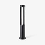 Black Cylindrical Garden Outdoor Light With Solar Panel