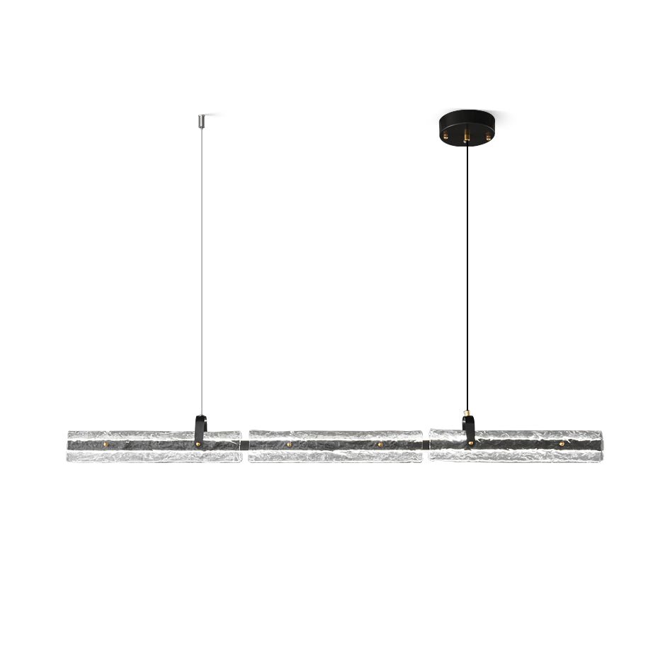 Black Ice Linear LED Pendant Light for Kitchen Island and Dining Room