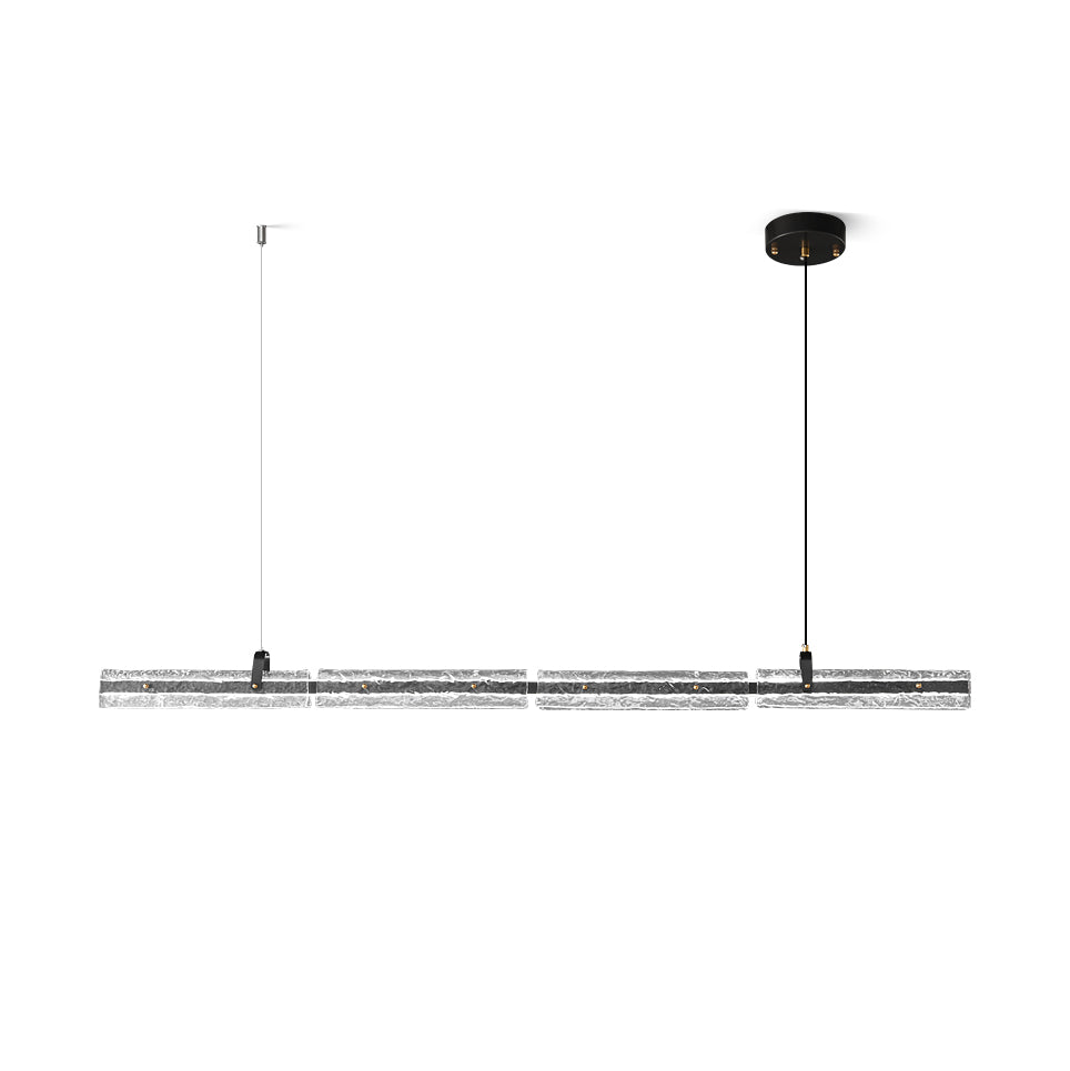Black Ice Linear LED Pendant Light for Kitchen Island and Dining Room