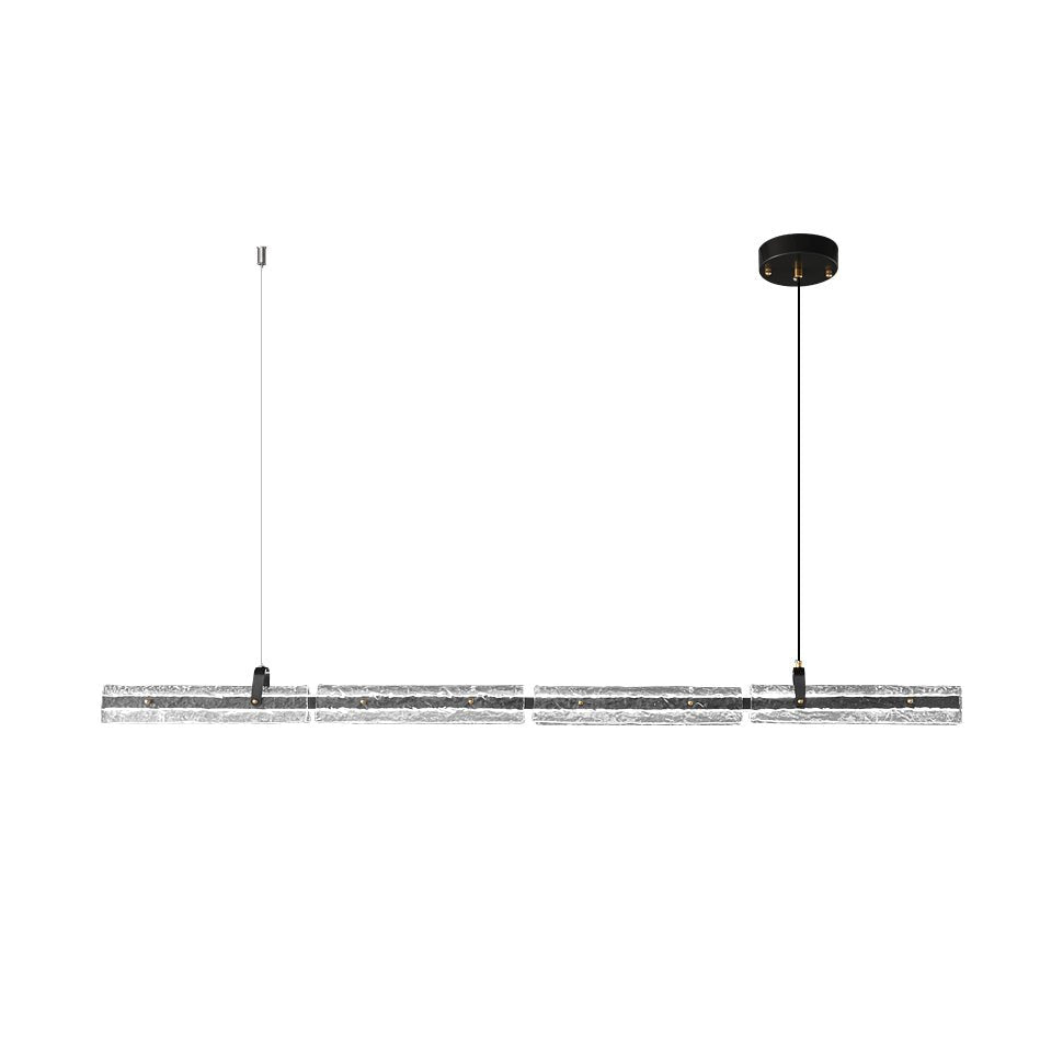 Black Ice Linear LED Pendant Light for Kitchen Island and Dining Room