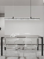 Black Ice Linear LED Pendant Light for Kitchen Island and Dining Room