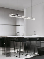 Black Ice Linear LED Pendant Light for Kitchen Island and Dining Room