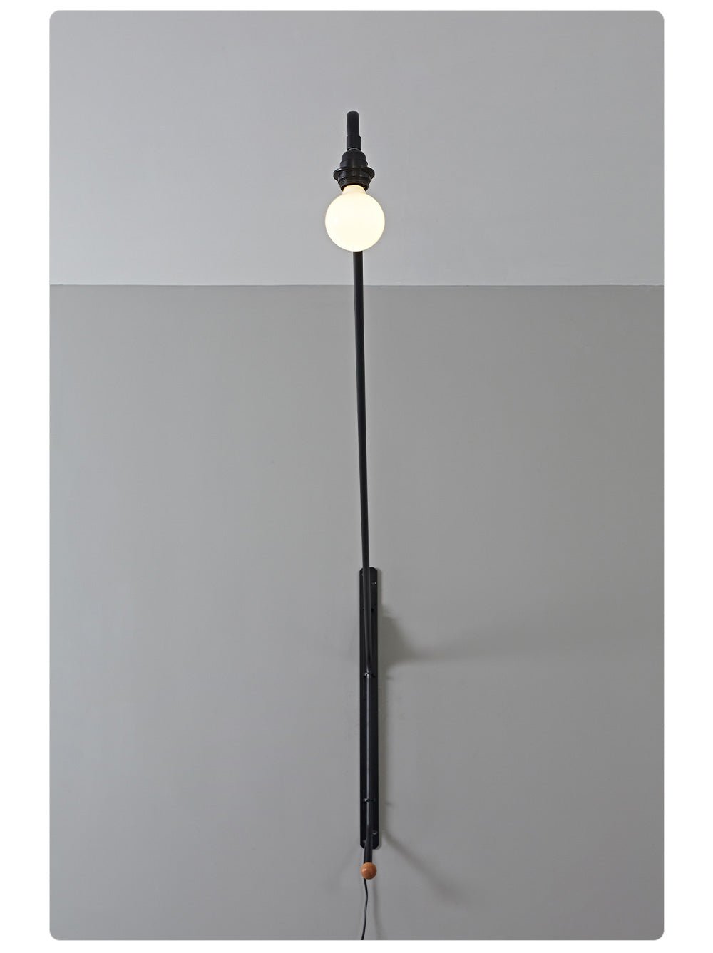 Modern Swing Arm Wall Sconce with Extended Reach in Matte Black