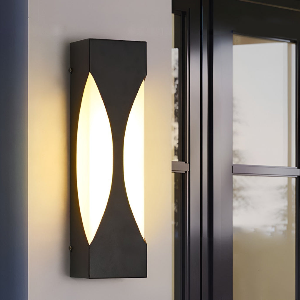 Modern Outdoor Wall Sconce in Black Stainless Steel with LED Illumination