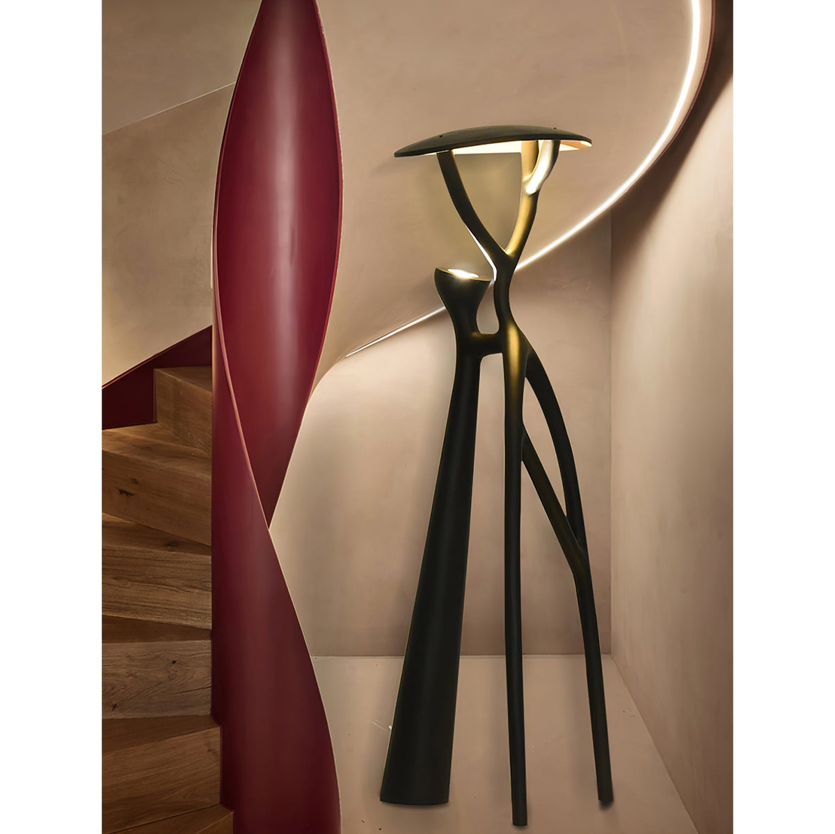 black-sculpture-floor-lamp