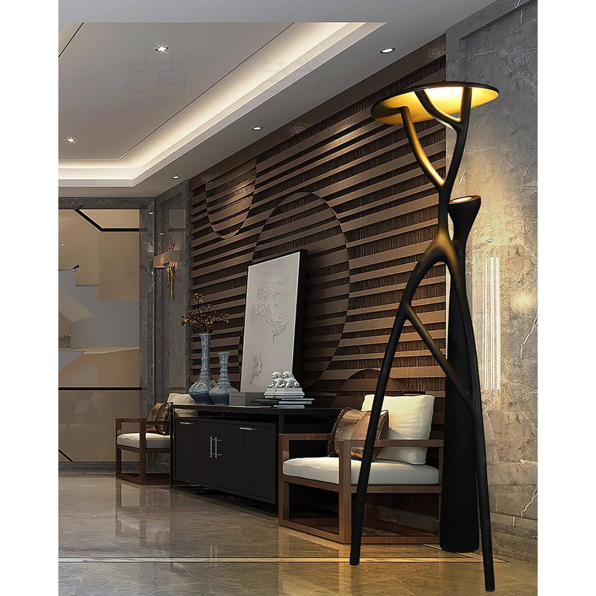 black-sculpture-floor-lamp