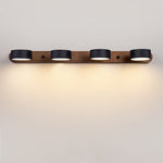 Black Travertine Duo Wall Light — Walnut LED Sconce