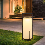 Twilight Lantern Solar Table Lamp – Stainless Steel & Glass Outdoor LED Light