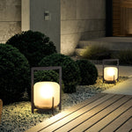 Twilight Lantern Solar Table Lamp – Stainless Steel & Glass Outdoor LED Light