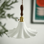 Bloom Twist Pendant Light – Art Glass & Brass Modern Hanging Lamp