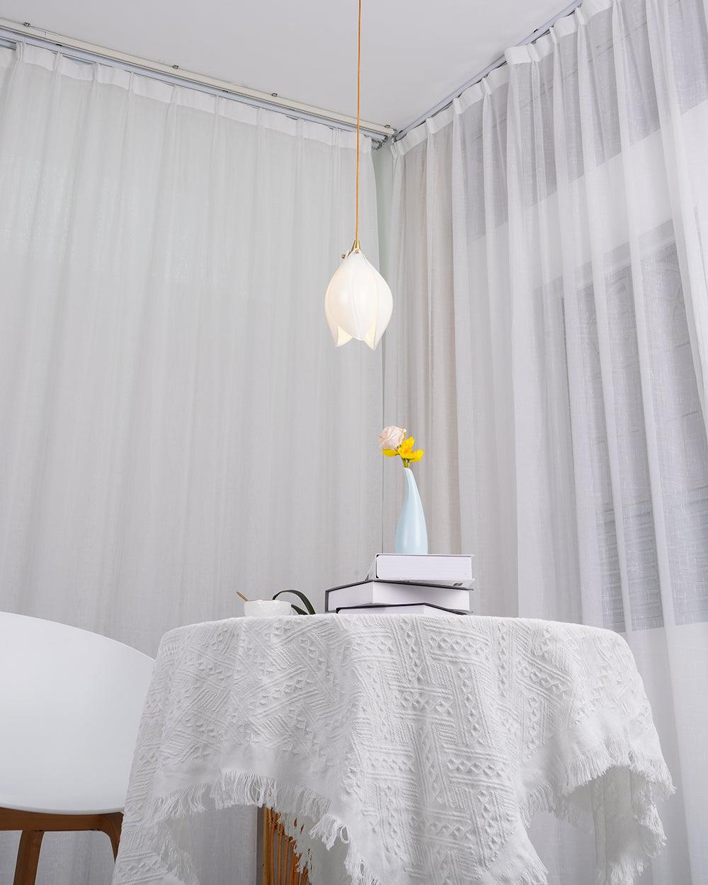 Ceramic Flower Pendant Light