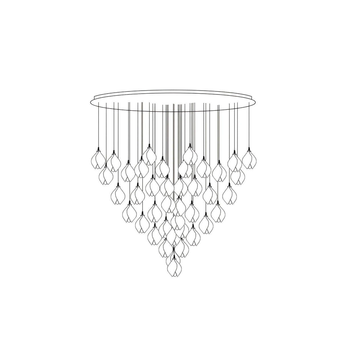 Ceramic Flower Pendant Light