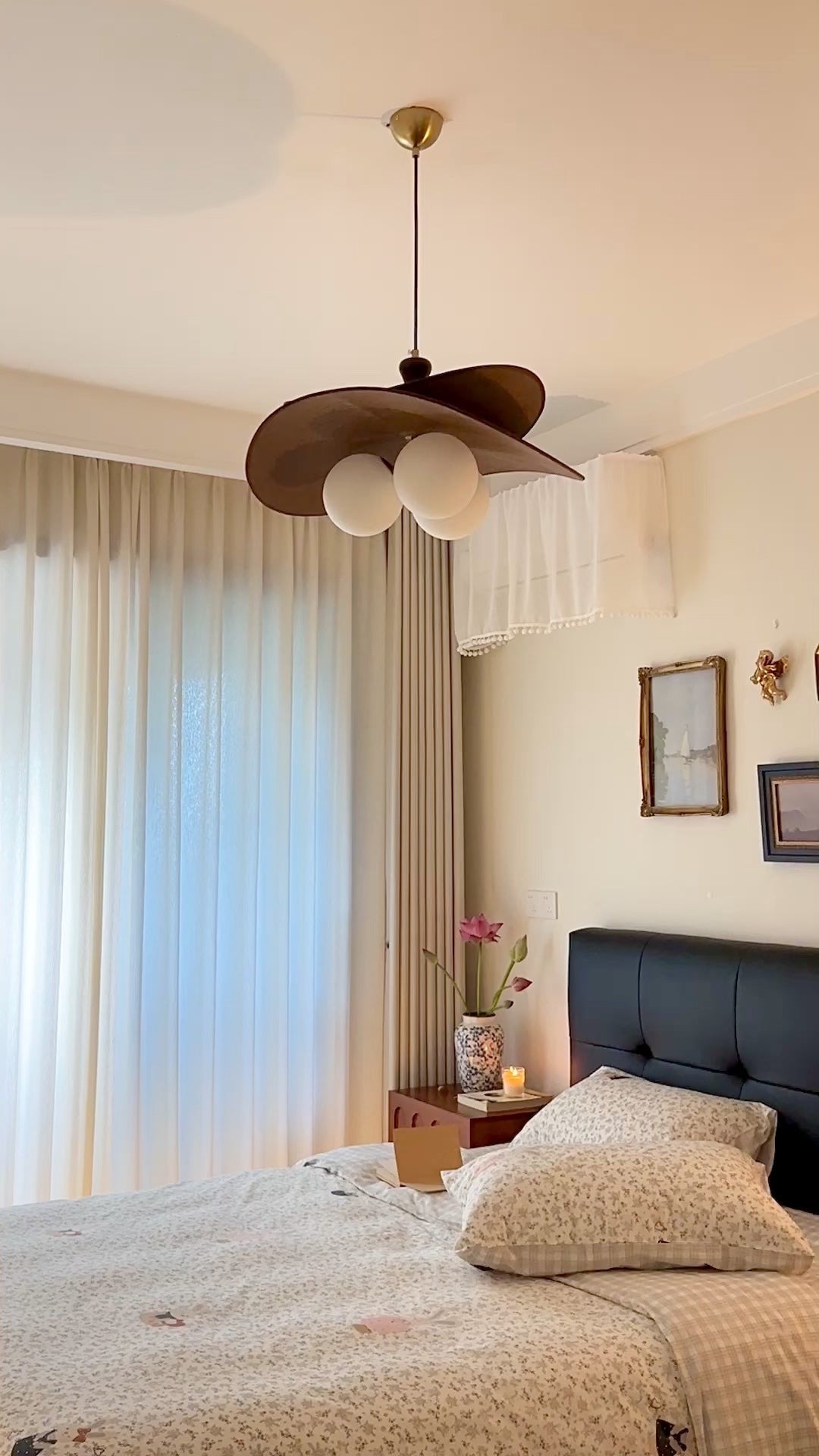Bloom Petals Chandelier — Sculptural Fabric Pendant Light
