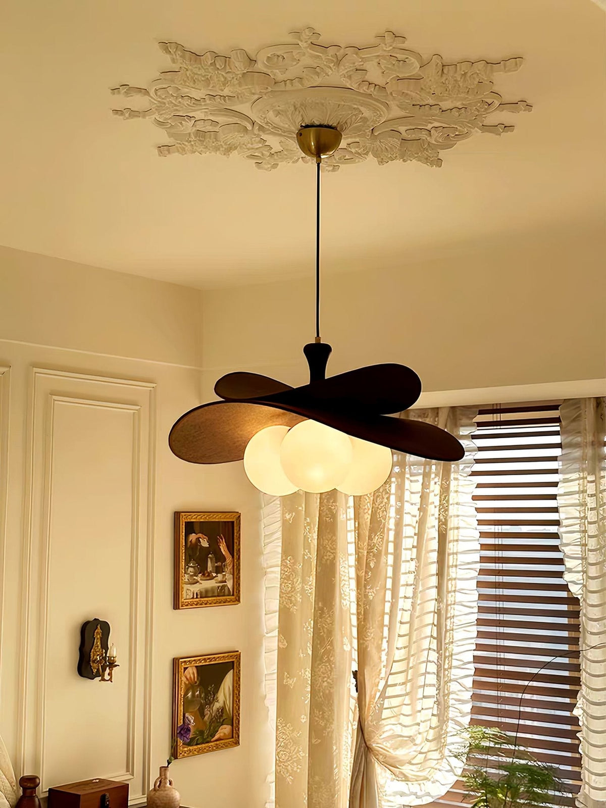 Bloom Petals Chandelier — Sculptural Fabric Pendant Light