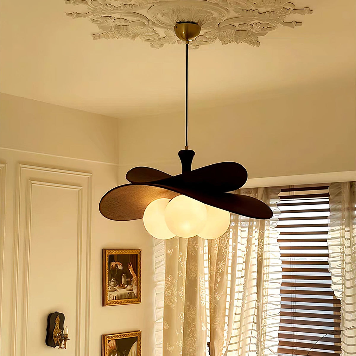 Bloom Petals Chandelier — Sculptural Fabric Pendant Light