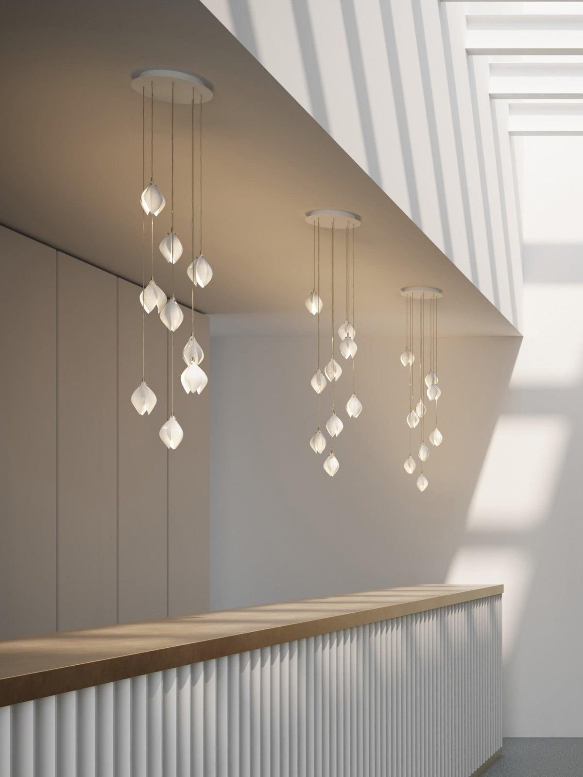 Ceramic Flower Pendant Light