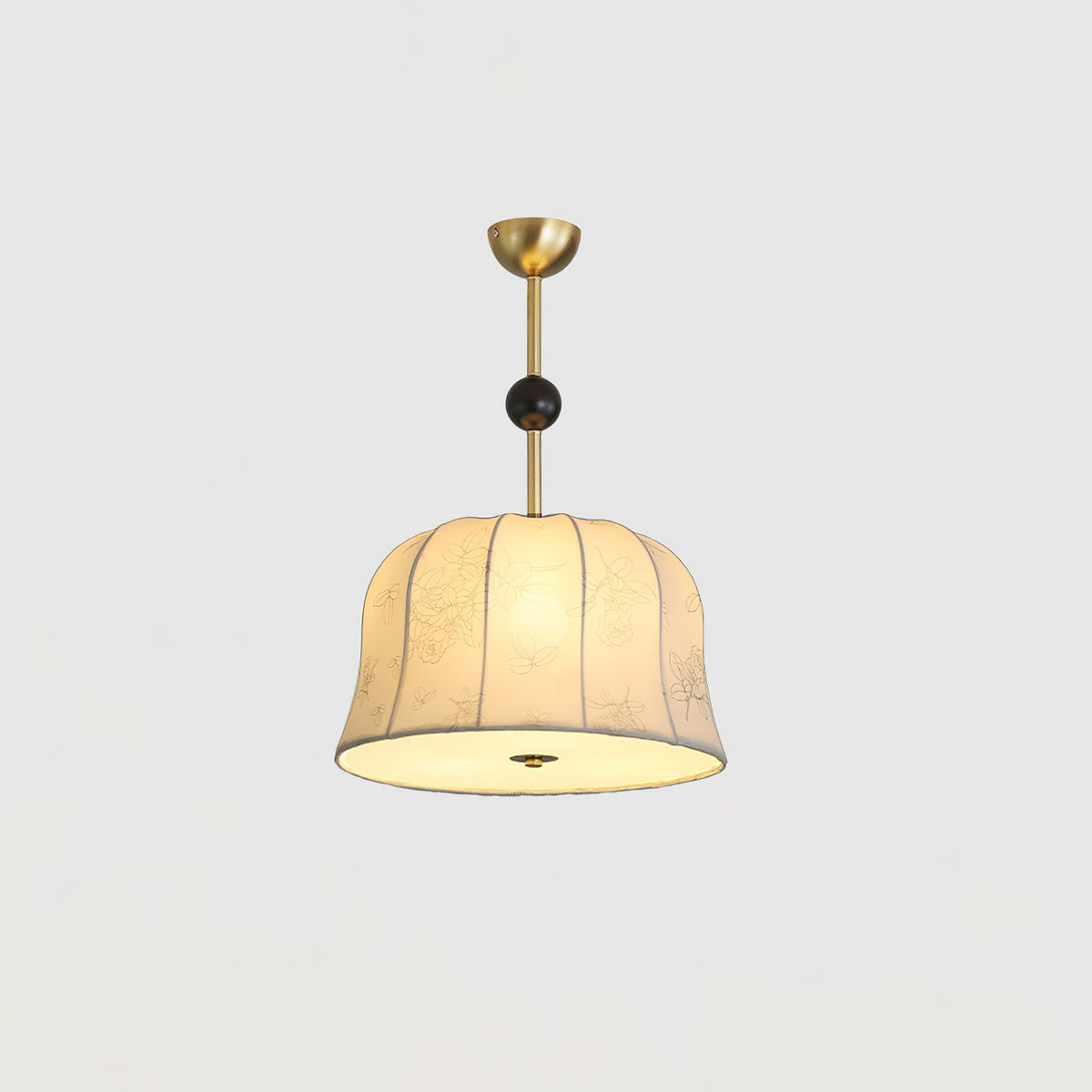 Blossom Curve Modern Fabric Pendant Light for Dining Room and Bedroom