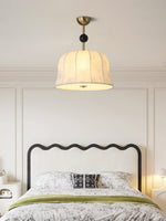 Blossom Curve Modern Fabric Pendant Light for Dining Room and Bedroom