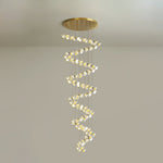 Blossom Double Horn Chandelier – Modern Ceramic & Gold Pendant Light