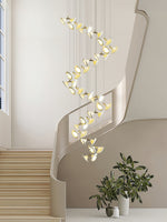 Blossom Double Horn Chandelier – Modern Ceramic & Gold Pendant Light
