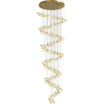 Blossom Double Horn Chandelier – Modern Ceramic & Gold Pendant Light