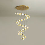 Blossom Double Horn Chandelier – Modern Ceramic & Gold Pendant Light