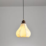 Blossom Lantern Pendant Light – Walnut Wood & Fabric Shade